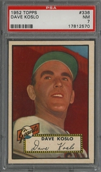 1952 Topps #336 Dave Koslo - PSA NM 7